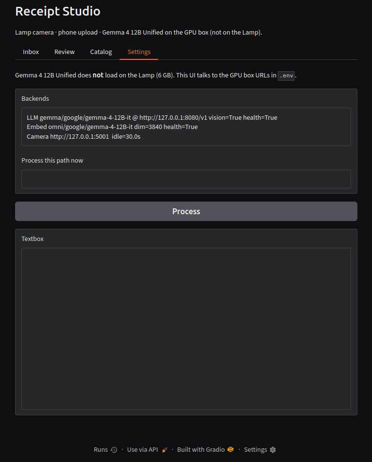 Settings backends