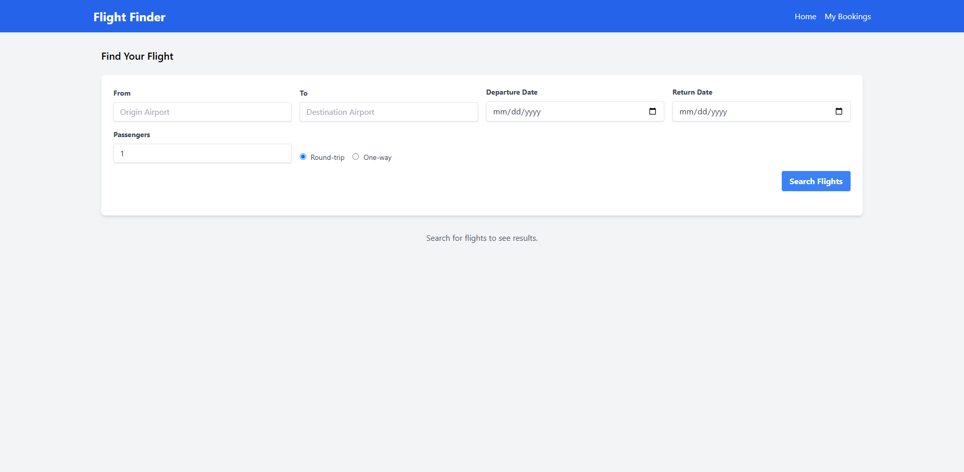 Desktop Screenshot of FPC009_Flight_Booking_System_Interface