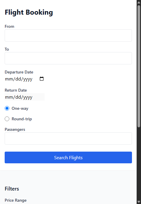 Mobile Screenshot of FPC009_Flight_Booking_System_Interface