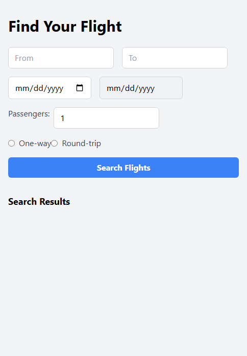 Mobile Screenshot of FPC009_Flight_Booking_System_Interface