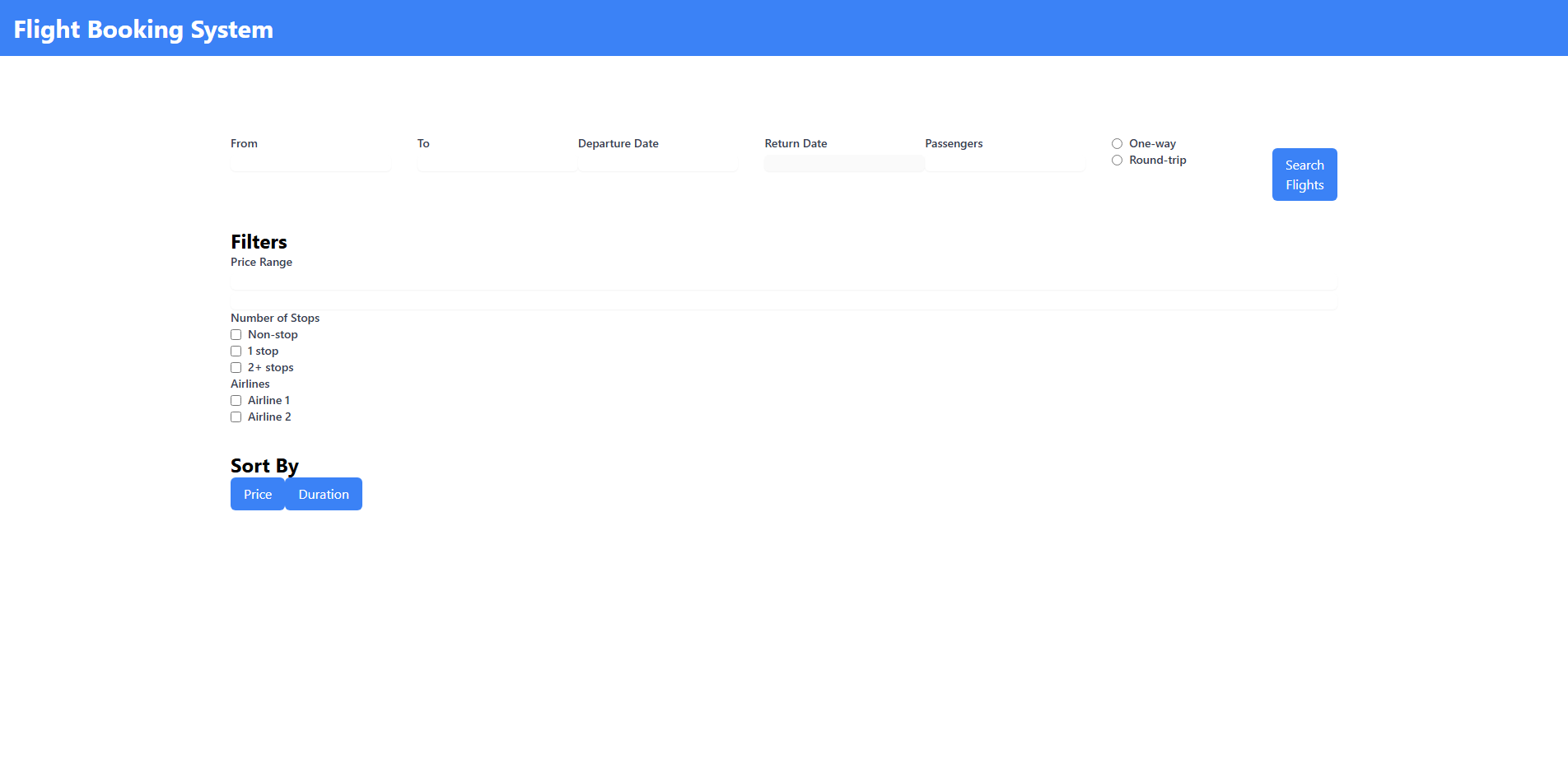 Desktop Screenshot of FPC009_Flight_Booking_System_Interface