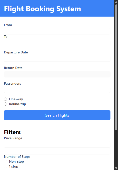 Mobile Screenshot of FPC009_Flight_Booking_System_Interface